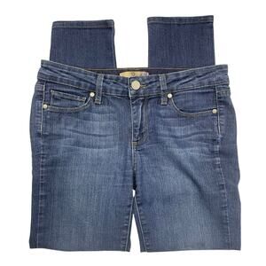 EUC - Paige Peg Med Rise Skinny Leg Blue Denim Jeans